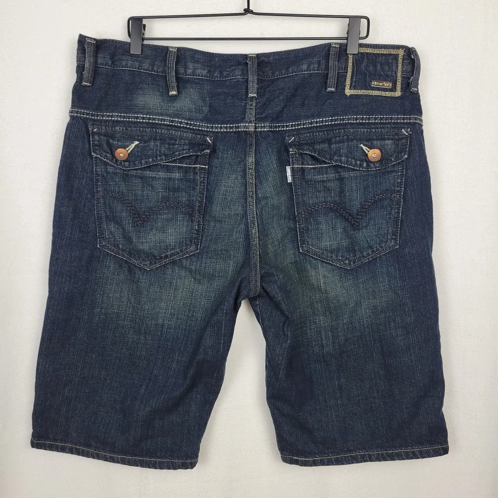 Levi's SilverTab Denim‎ Shorts Mens 40 Baggy Jorts Y2K 90s Streetwear Blue Wash